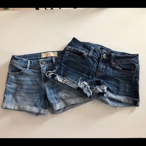 Hollister American Eagle juniors denim shorts 00
